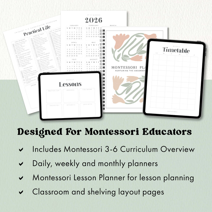 MONTESSORI TEACHER PLANNER JUL 2025 - DECEMBER 2026
