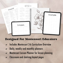 Load image into Gallery viewer, MONTESSORI TEACHER PLANNER JUL 2024 - DECEMBER 2025
