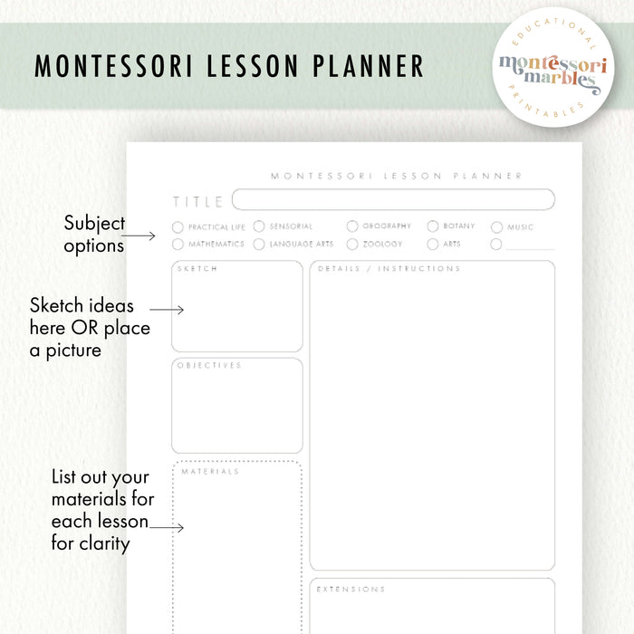 MONTESSORI TEACHER PLANNER JUL 2025 - DECEMBER 2026