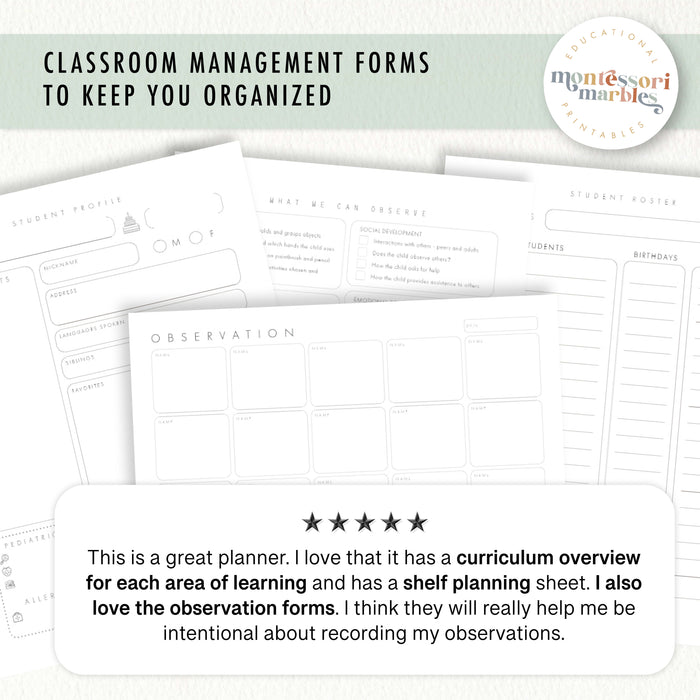 MONTESSORI TEACHER PLANNER JUL 2025 - DECEMBER 2026