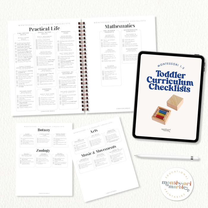 Montessori 1-3 Curriculum Checklists