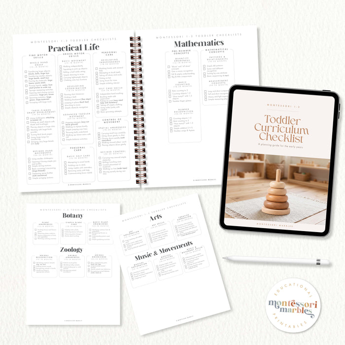 Montessori Toddler Curriculum Checklists