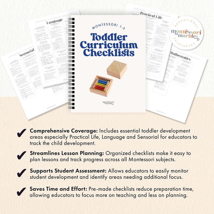 Montessori 1-3 Curriculum Checklists