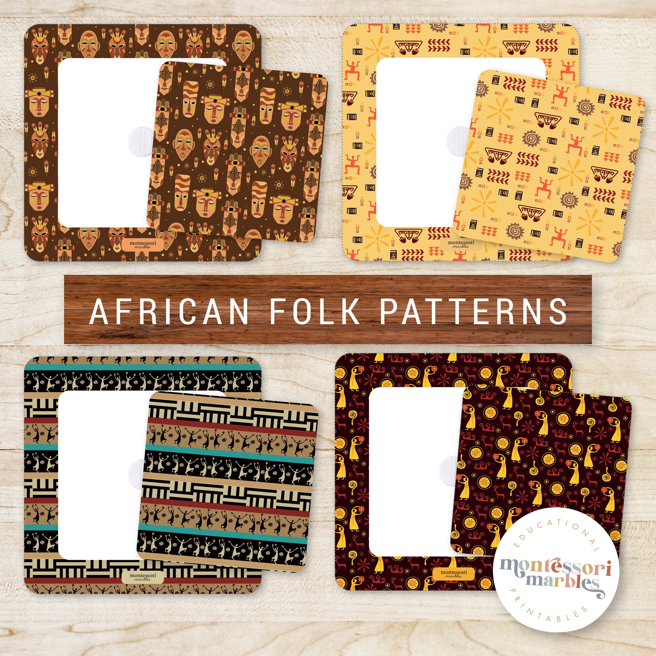 African Pattern Matching Cards | Folk Art Visual Skills Ages 4-7 ...