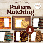 African folk art patterns for visual matching—cultural design study, ages 3-6