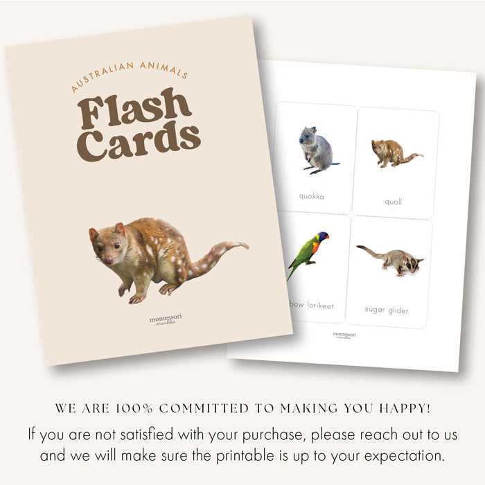 Australian Animals Flash Cards