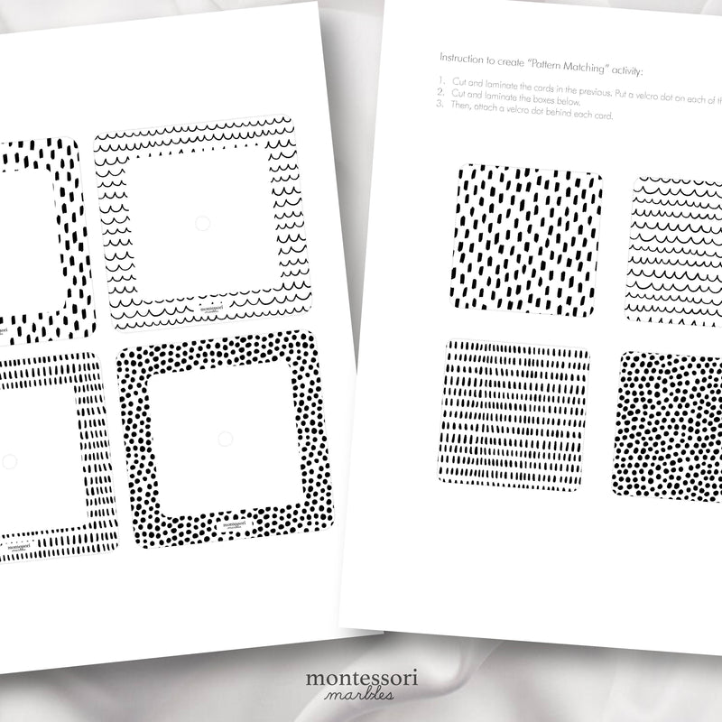 High Contrast Baby Vision Cards | Black White Patterns