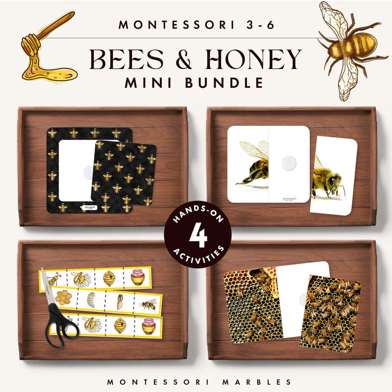 Bees and Honey activity collection — spring-themed printable bundle for young learners, ages 3-6