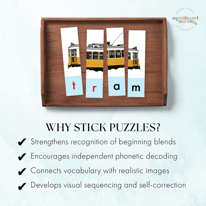 Beginning Blends Stick Puzzles