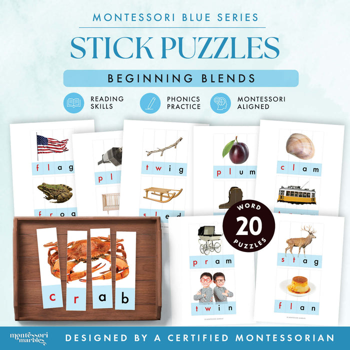 Beginning Blends Stick Puzzles