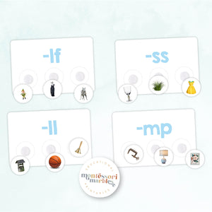 Montessori Blue Series Sorting Cards | Ending Blends