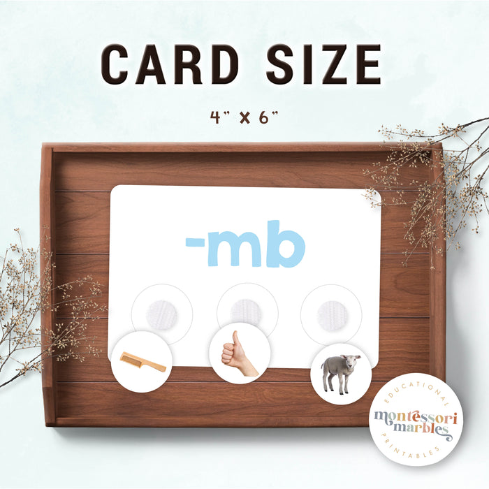 Montessori Blue Series Sorting Cards | Ending Blends