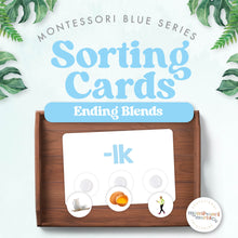 Load image into Gallery viewer, Montessori Blue Series Sorting Cards | Ending Blends
