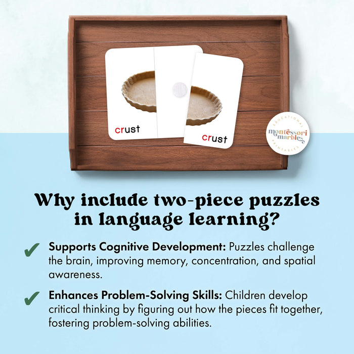 Montessori Blue Series Two-Piece Puzzles | Beginning Blends