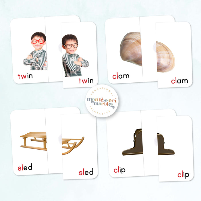 Montessori Blue Series Two-Piece Puzzles | Beginning Blends