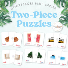 Load image into Gallery viewer, Montessori Blue Series Two-Piece Puzzles
