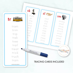Montessori Blue Series Word Lists for Beginning Blends