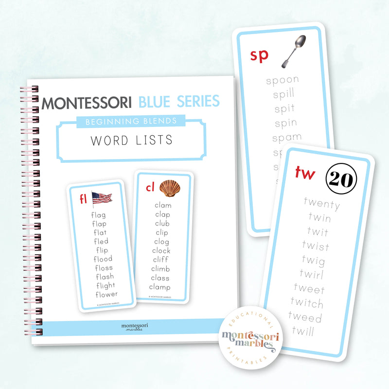 Montessori Language Word List Bundle