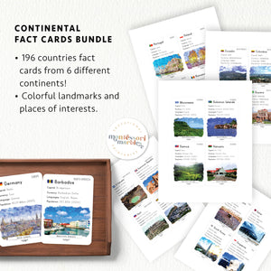 50% OFF Continental Fact Cards Bundle