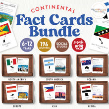 Load image into Gallery viewer, 50% OFF Continental Fact Cards Bundle
