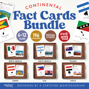 Continental Fact Cards Bundle