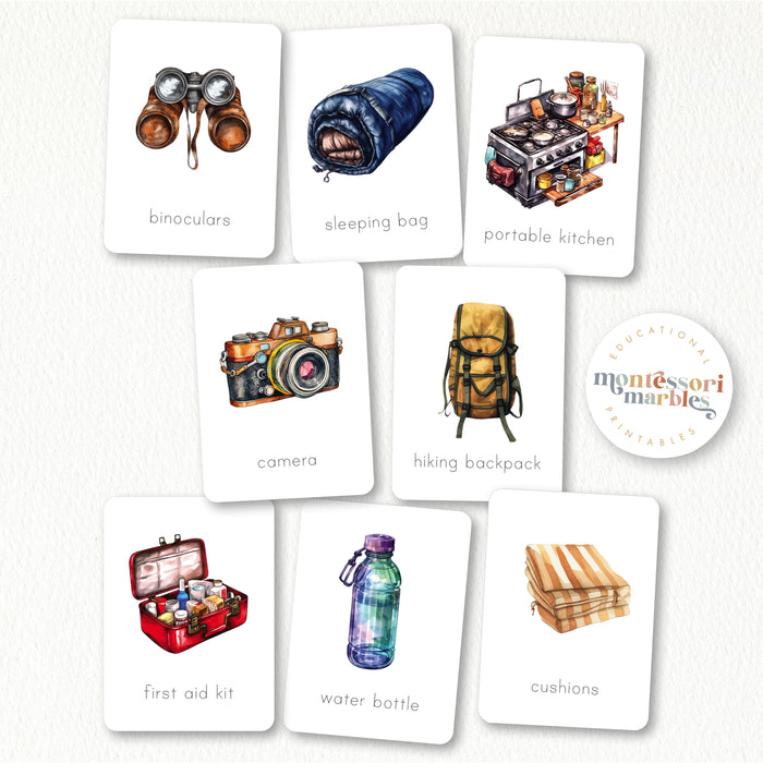 Camping Flash Cards