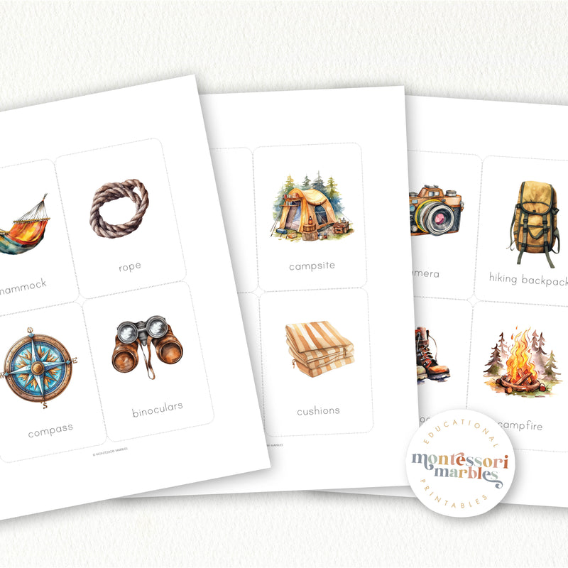 Camping Flash Cards