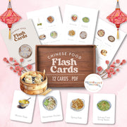 Chinese food flash cards for cultural learning