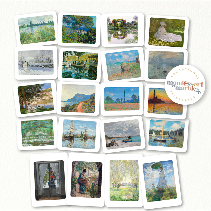 Claude Monet Matching Cards
