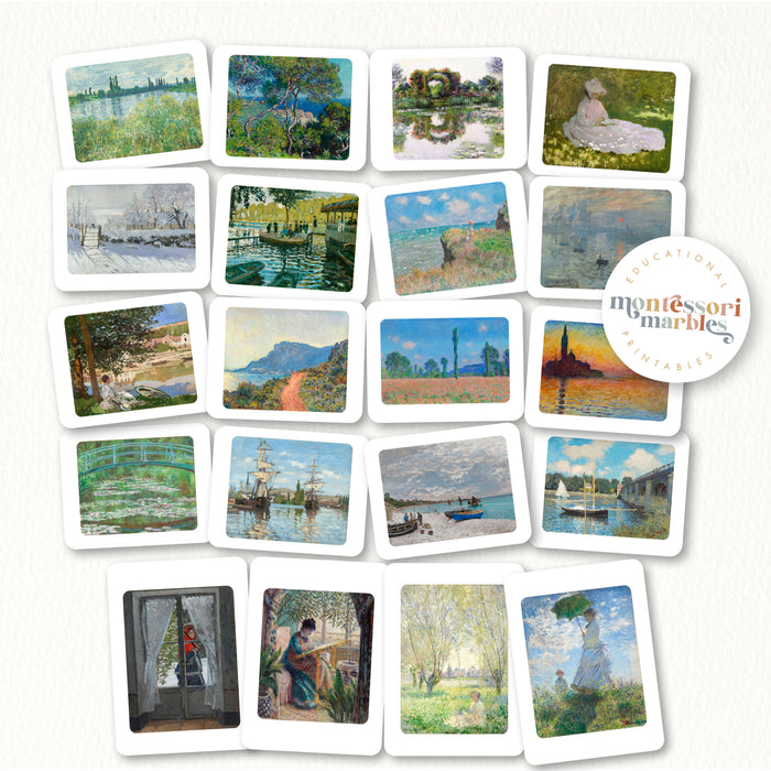 Claude Monet Matching Cards