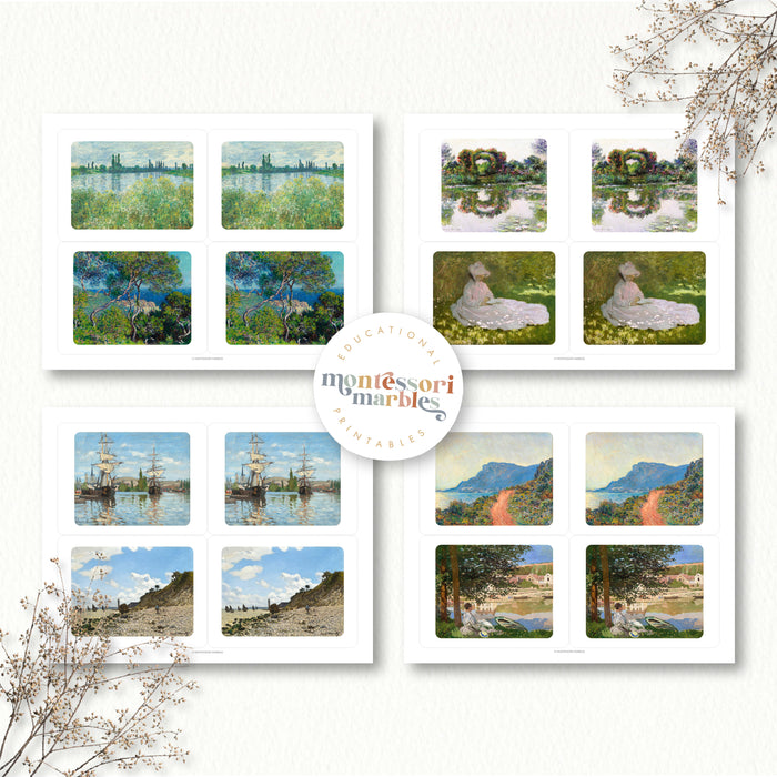 Claude Monet Matching Cards