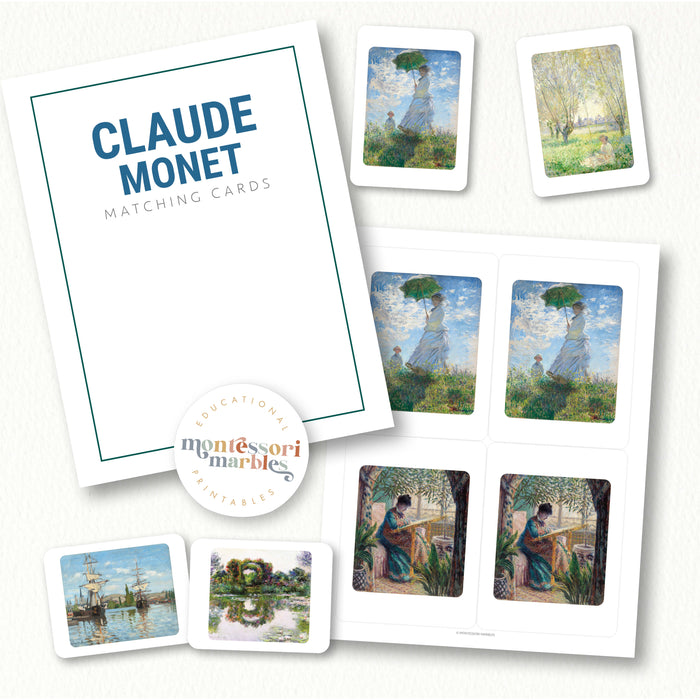 Claude Monet Matching Cards