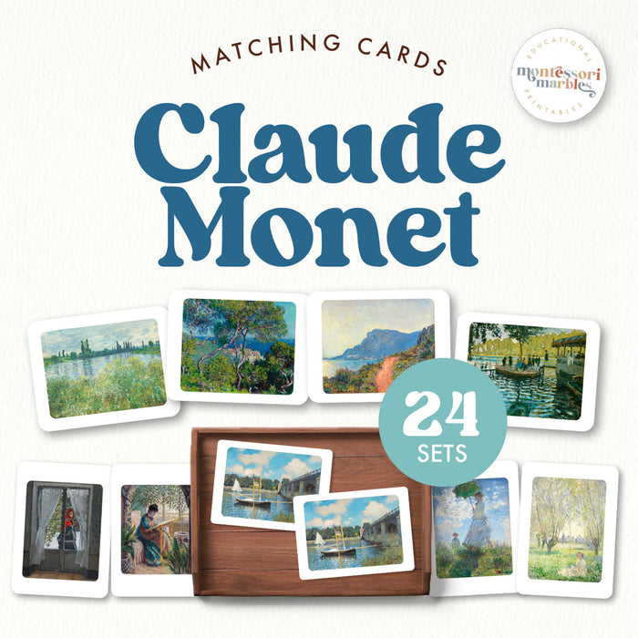 Claude Monet Matching Cards