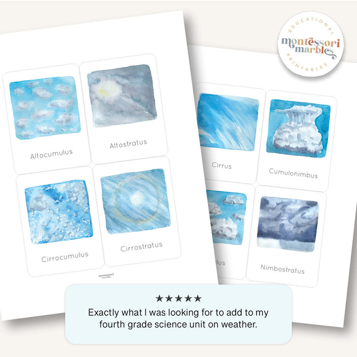 Clouds Flash Cards