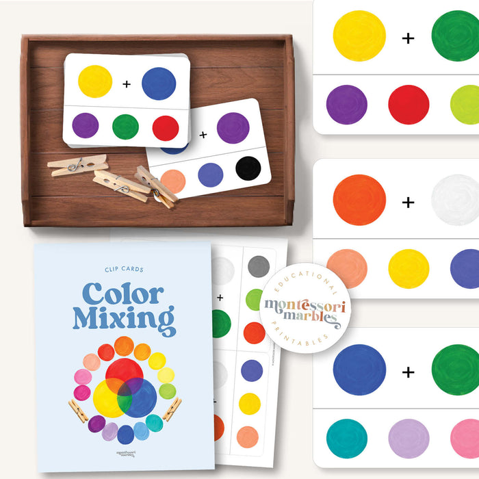 Color Mixing Clip Cards