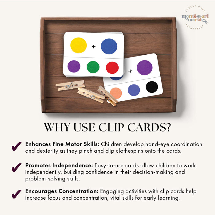 Color Mixing Clip Cards