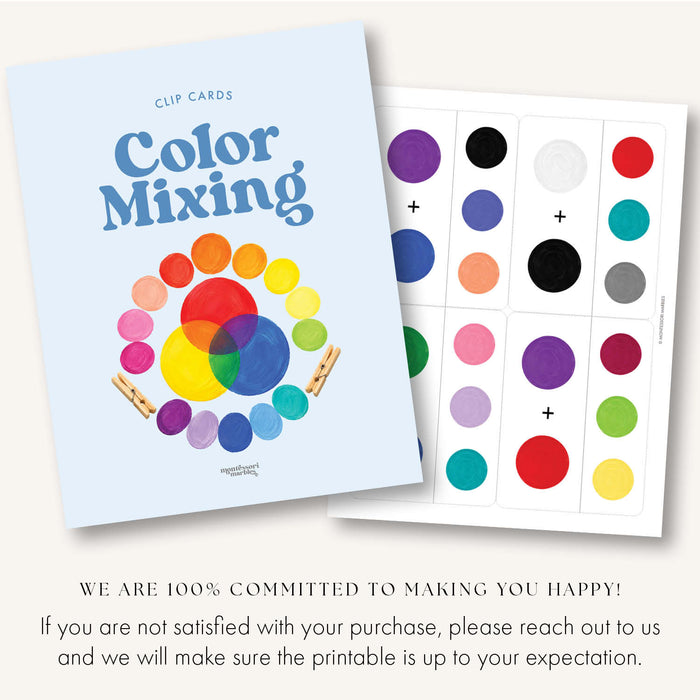 Color Mixing Clip Cards