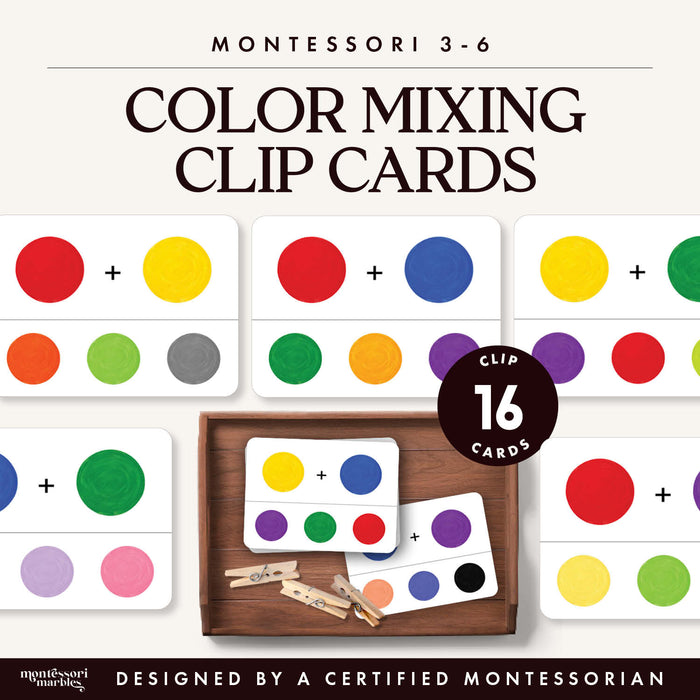 Color Mixing Clip Cards