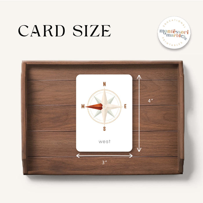 Compass Rose 3-Part Cards