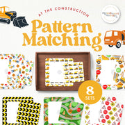 Construction vehicle pattern matching activity for visual discrimination practice