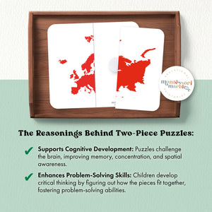 Continents Two-Piece Puzzles