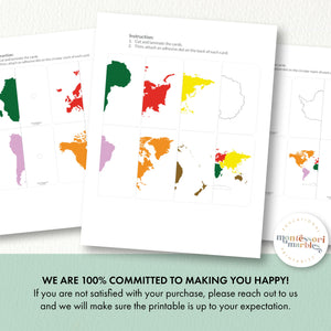 Continents Two-Piece Puzzles