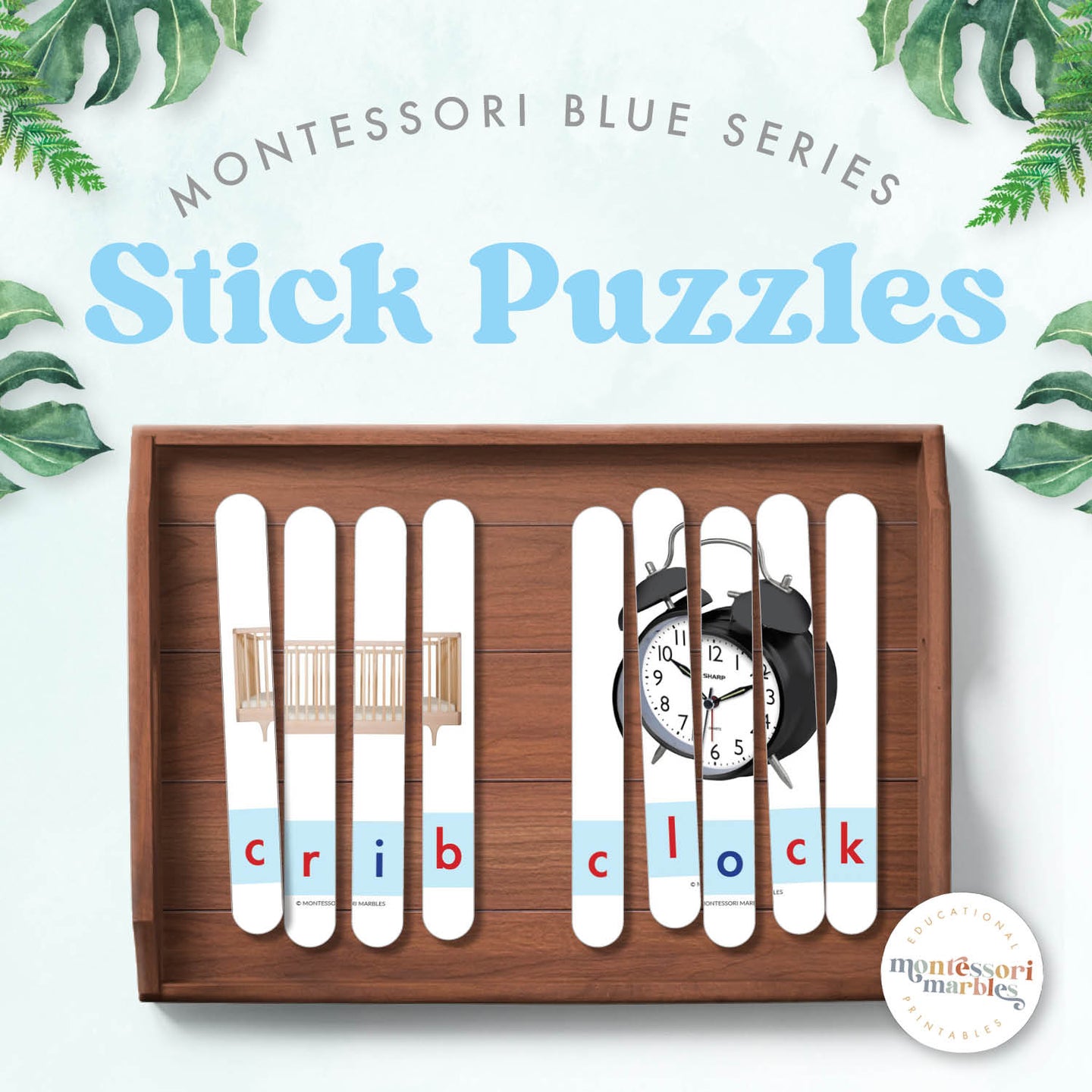 MONTESSORI BLUE SERIES Craft Stick Puzzles