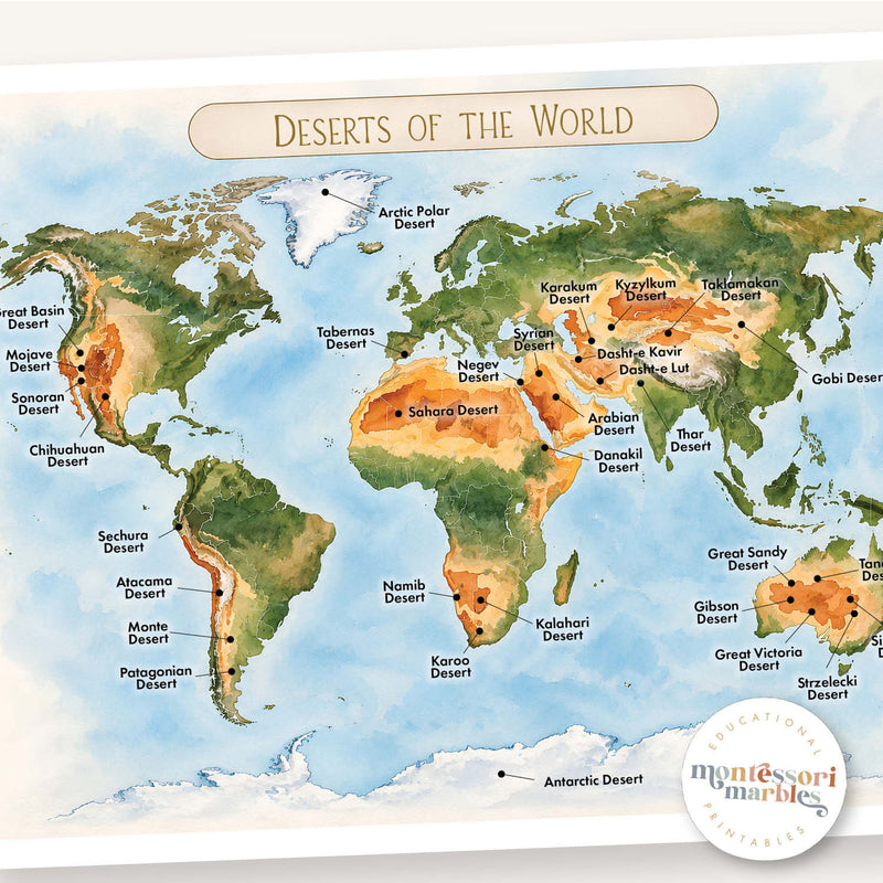 Deserts of the World Poster