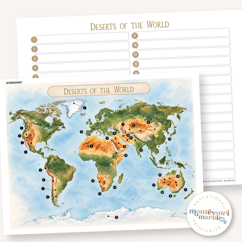 Deserts of the World Poster