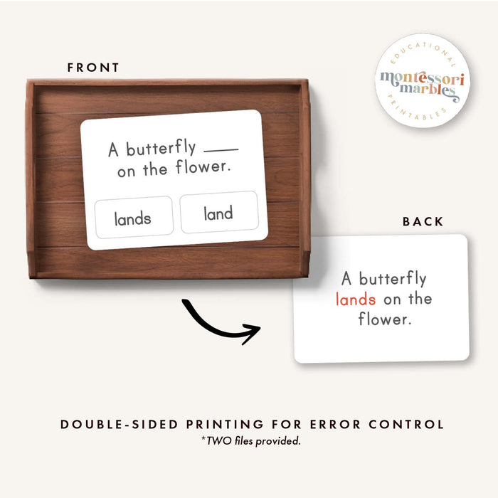 Earth Day Action Verbs Clip Cards