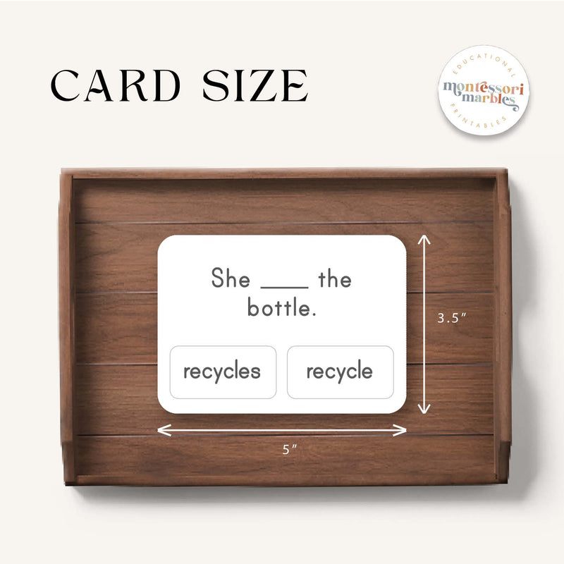 Earth Day Action Verbs Clip Cards