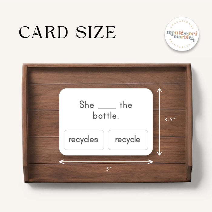 Earth Day Action Verbs Clip Cards