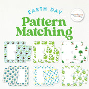 Earth Day-themed pattern matching puzzle for visual and ecological learning