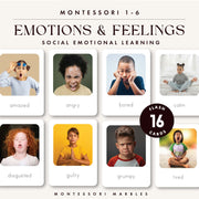 Emotions and feelings flash cards with real photographs — ages 3-6